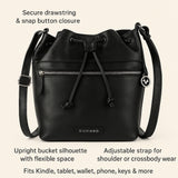 Soho – Drawstring Leather Bucket Bag
