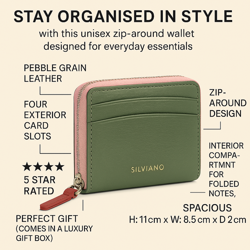 Amber Zip Around Wallet