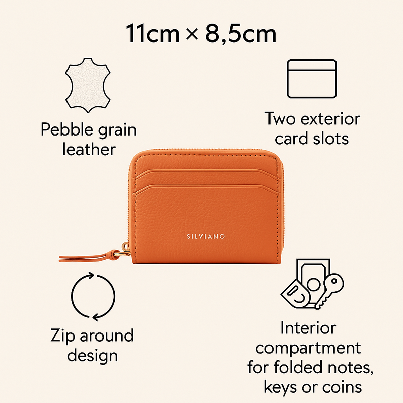 Amber Zip Around Wallet