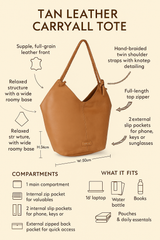 Surrey – Braided Handle Leather Carryall Tote